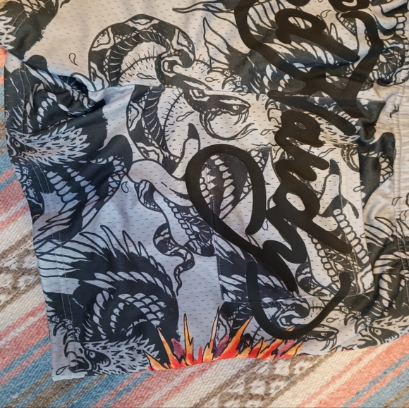 Ed Hardy Shorts. NEW XL Skull Panther Men's Mesh Athletic Shorts - Picture 9 of 12
